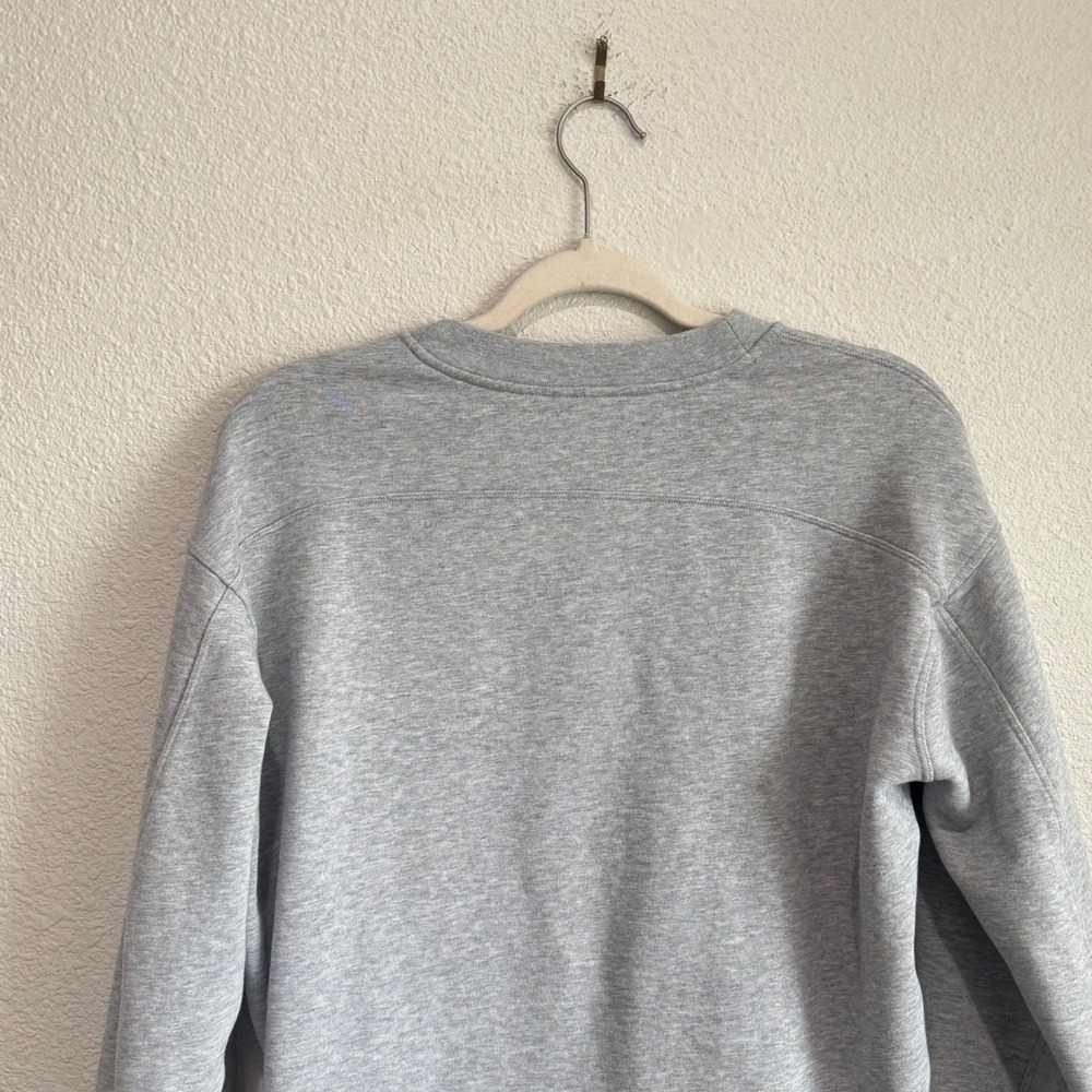 Lululemon Heathered Grey Relaxed Crewneck Sweatshirt Pullover Womens Medium - Picture 7 of 8